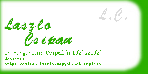 laszlo csipan business card